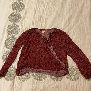 Tie in the front shirt